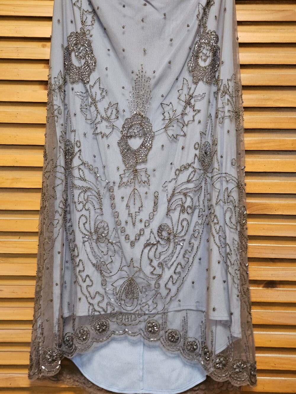 French Connection BLUE/ Gray Beaded Skirt